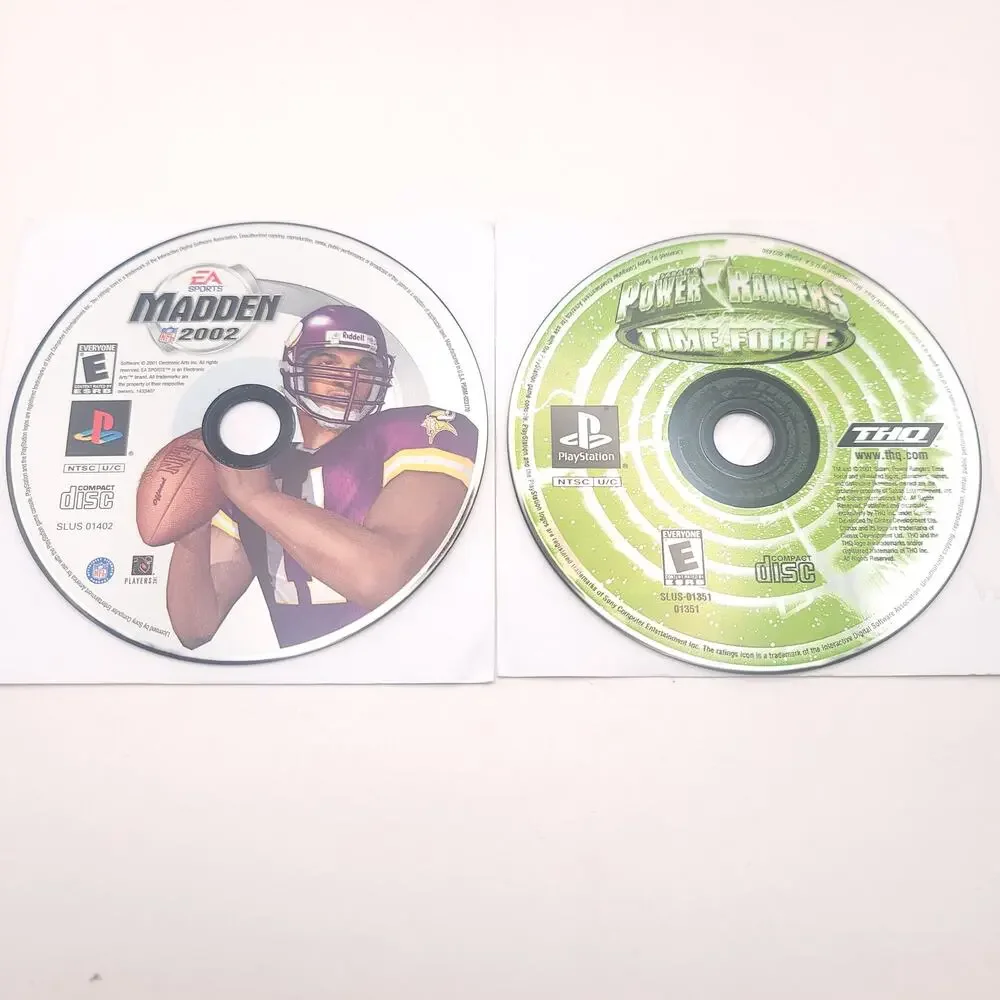 Playstation Lot of 10 Games Power Rangers 007 Tenchu Madden Rayman Mega Man X